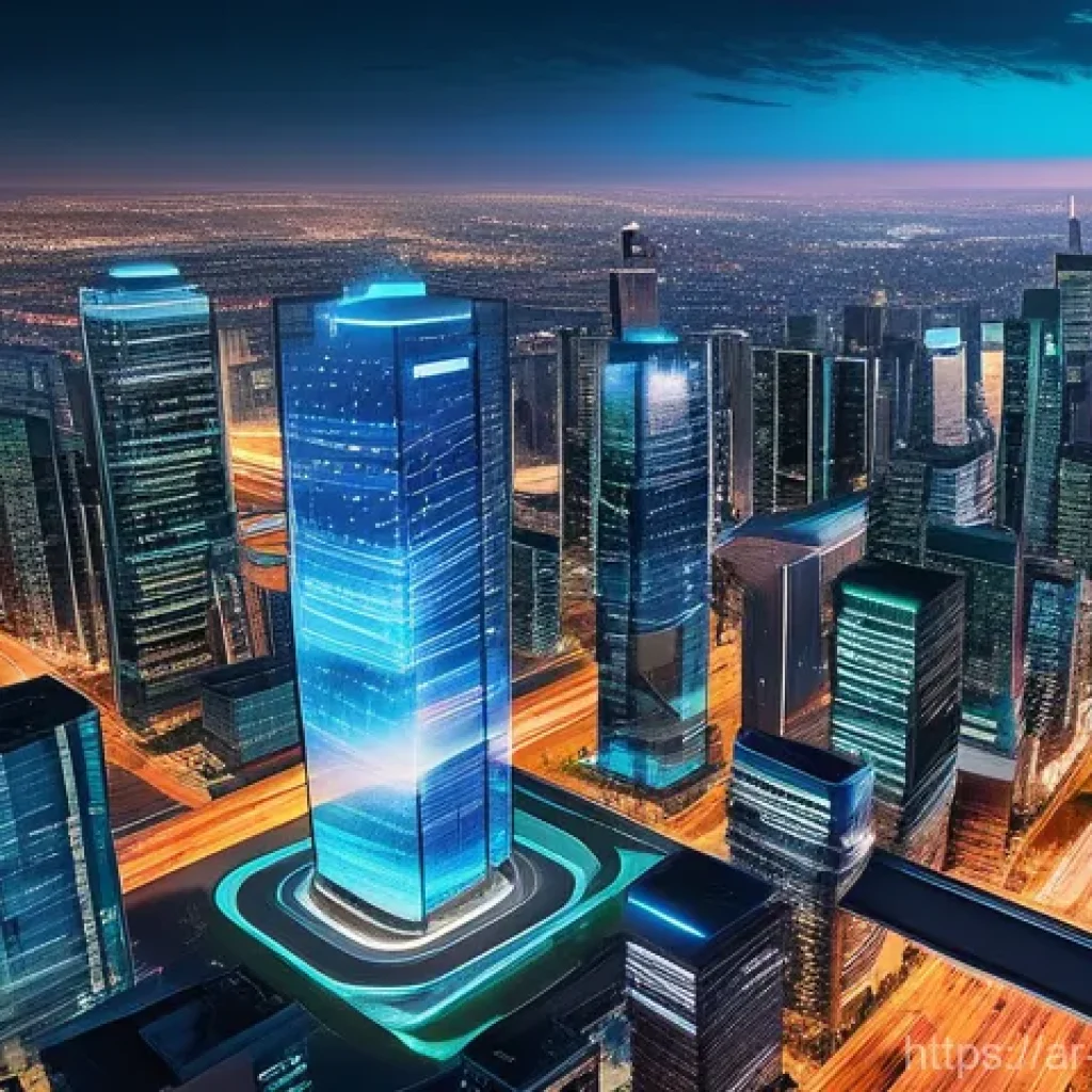 클라우드 환경에서의 사용자 경험 개선 - **Prompt: Instant Connection in a Futuristic City**
    "A dynamic, high-angle shot of a bustling, f...